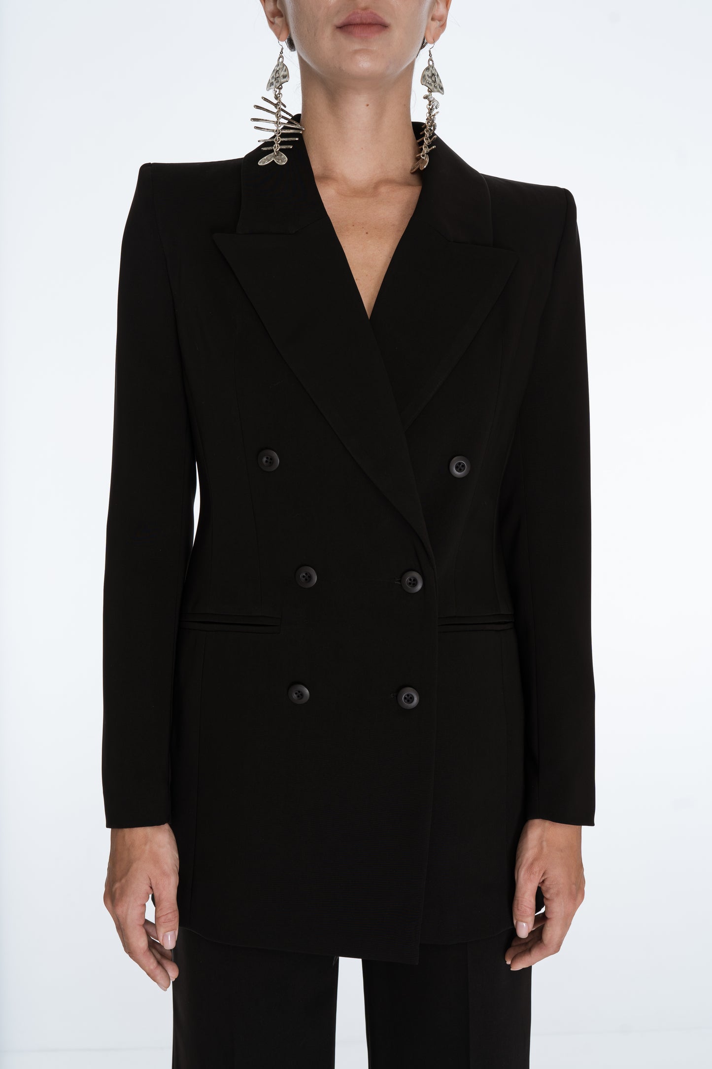 Jacket with shaped shoulders