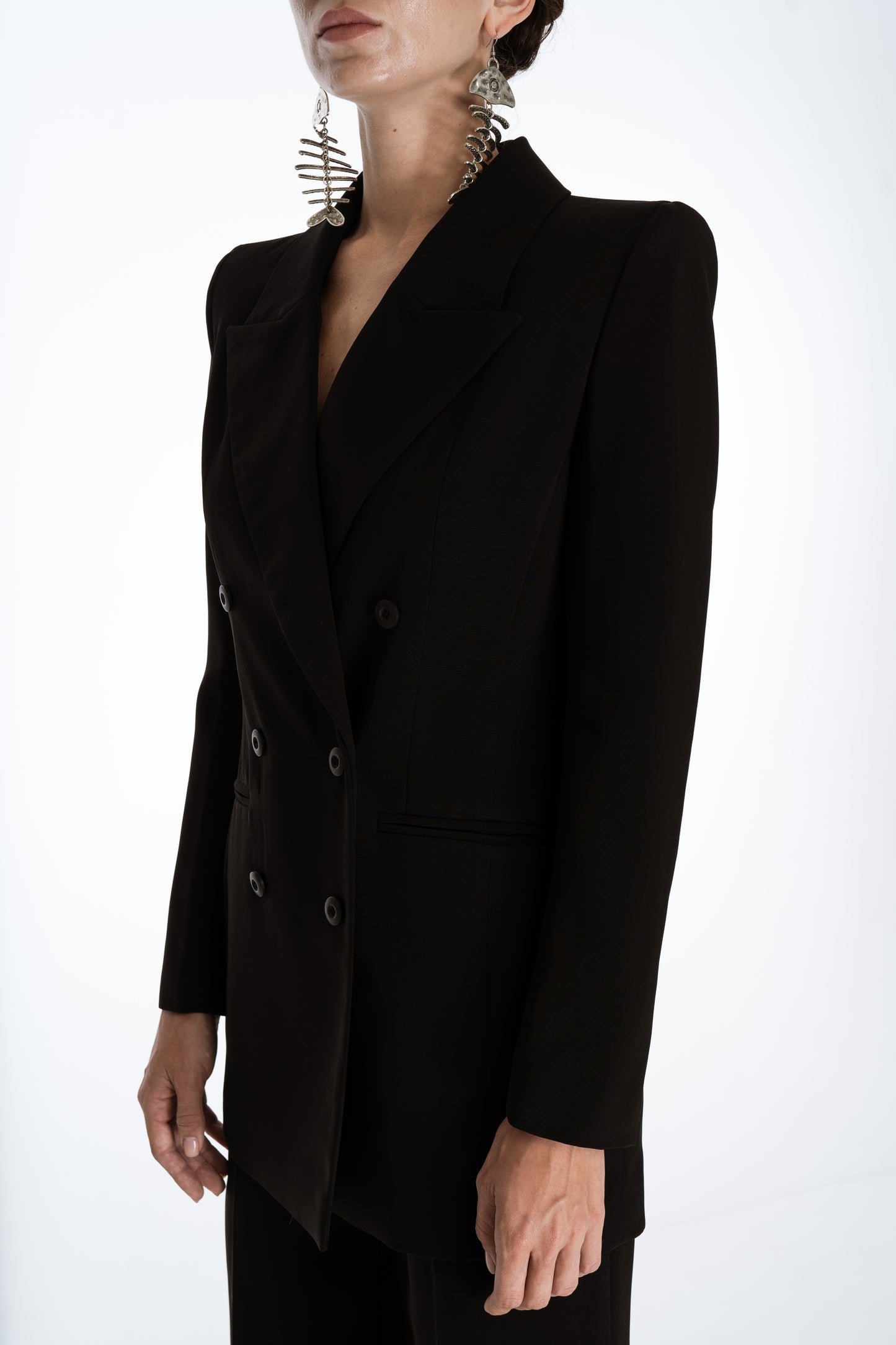 Jacket with shaped shoulders